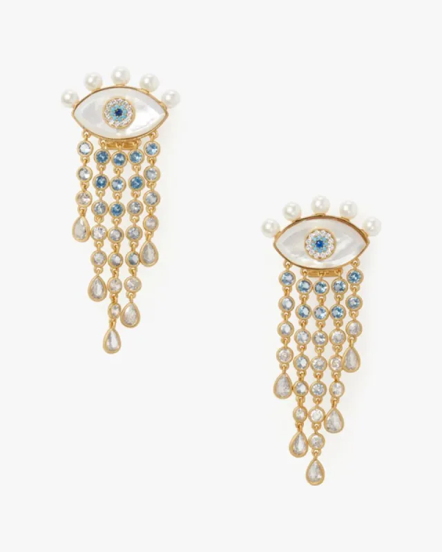Evil Eye Statement Fringe Earrings sold by Kate Spade