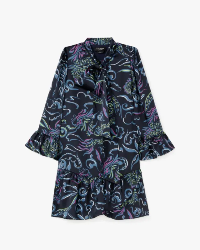 Lunar New Year Dragons Tie-neck Dress sold by Kate Spade