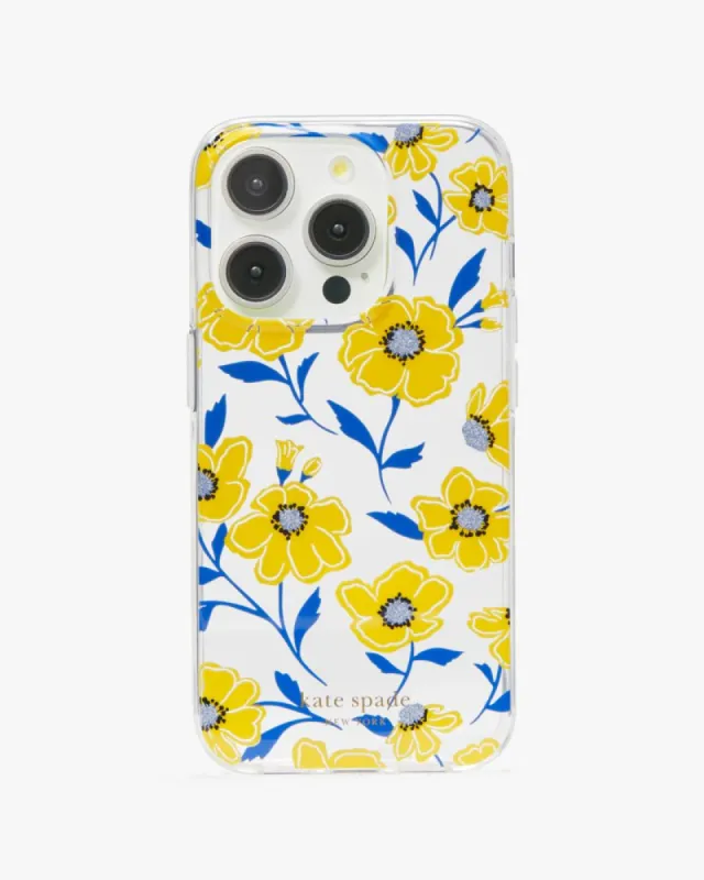 Sunshine Floral iPhone 15 Pro Case sold by Kate Spade