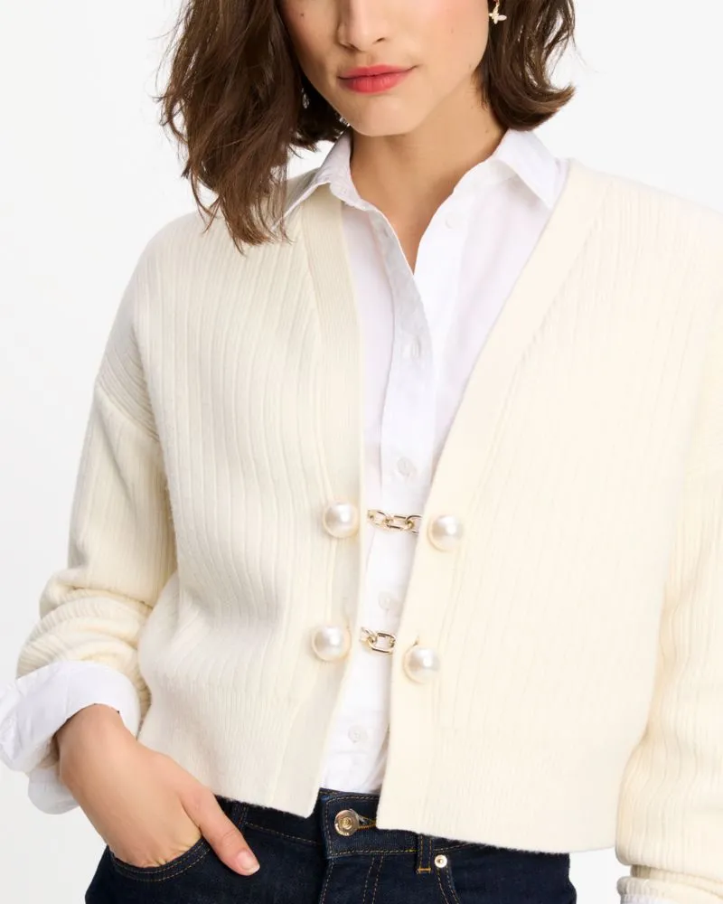 Ribbed Pearl Cardigan sold by Kate Spade product image thumbnail 3