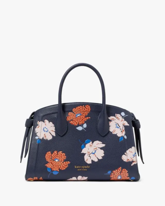 Knott Dotty Floral Embossed Medium Zip-top Satchel sold by Kate Spade