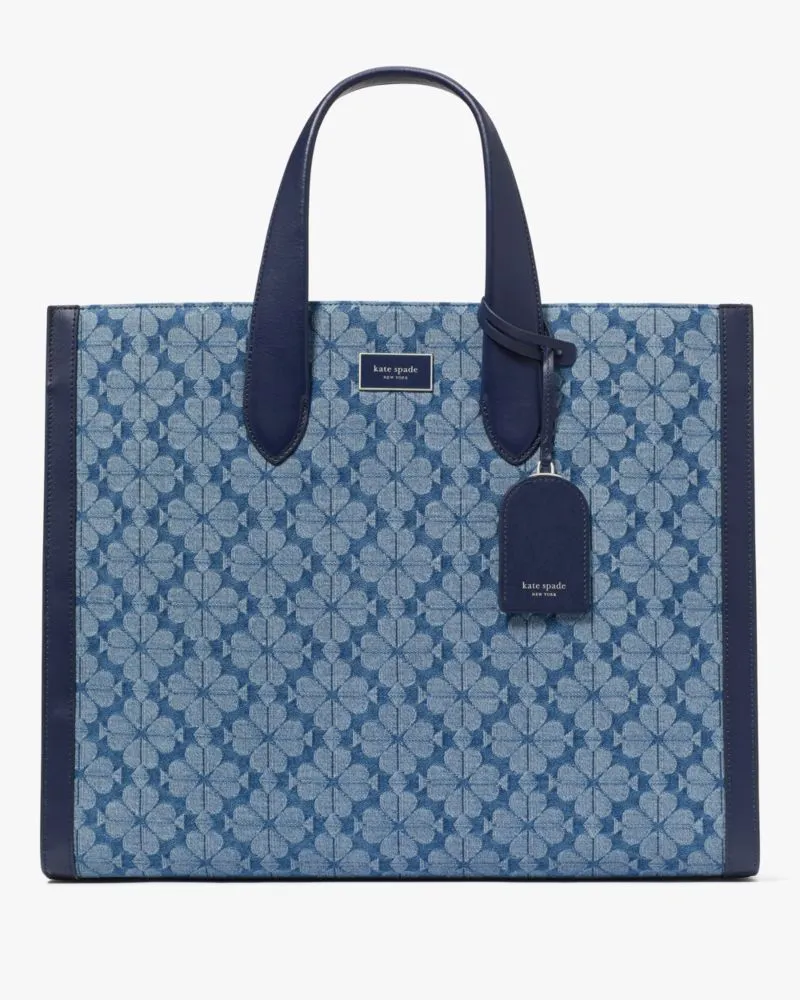 Spade Flower Jacquard Denim Manhattan Large Tote sold by Kate Spade