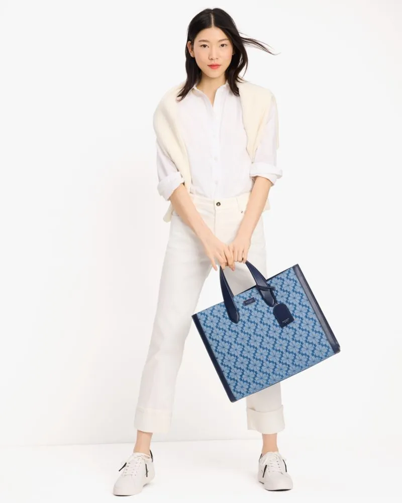 Spade Flower Jacquard Denim Manhattan Large Tote sold by Kate Spade product image thumbnail 2