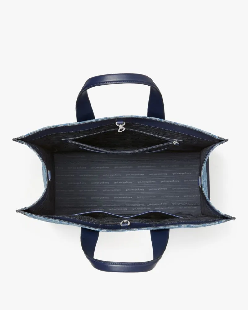 Spade Flower Jacquard Denim Manhattan Large Tote sold by Kate Spade product image thumbnail 4