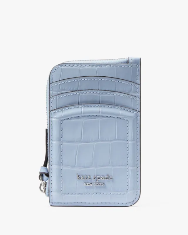 Knott Croc-embossed Zip Cardholder sold by Kate Spade