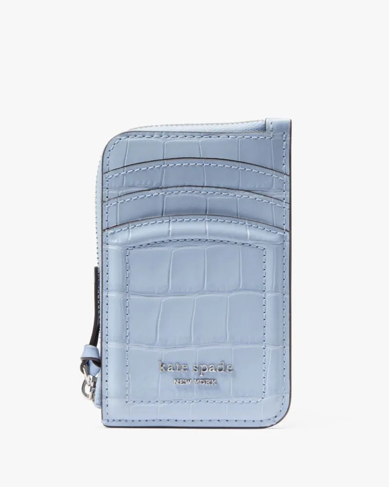 Knott Croc-embossed Zip Cardholder sold by Kate Spade