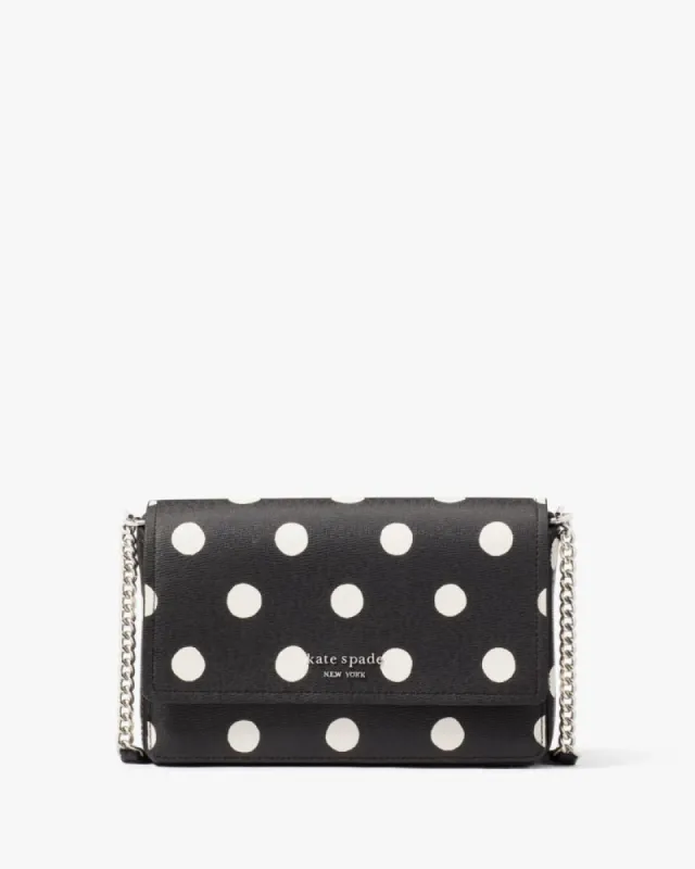 Morgan Sunshine Dot Faux Leather Flap Chain Wallet sold by Kate Spade