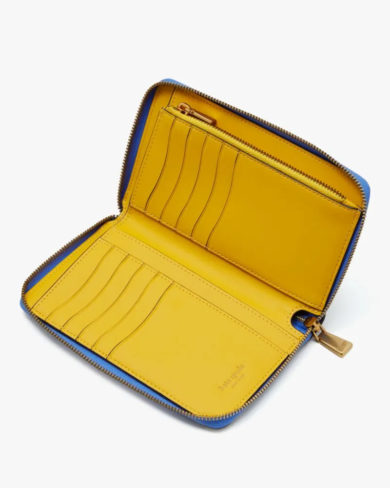 Katy Sunshine Floral Textured Leather Medium Zip-around Wallet sold by Kate Spade product image thumbnail 2