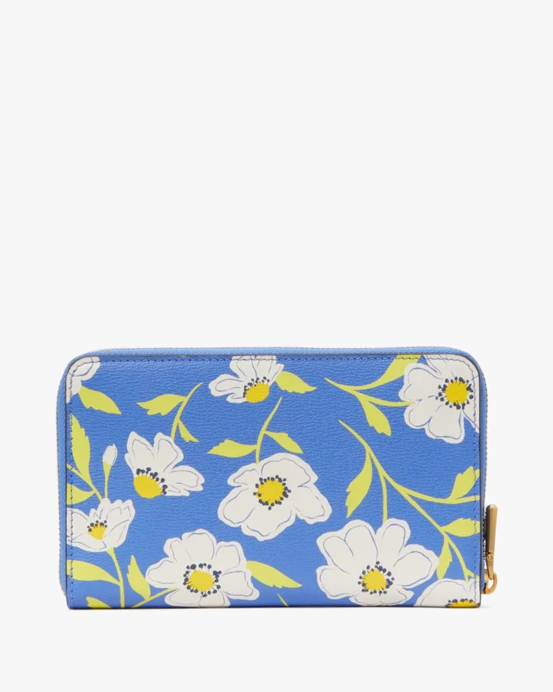 Katy Sunshine Floral Textured Leather Medium Zip-around Wallet sold by Kate Spade product image thumbnail 3