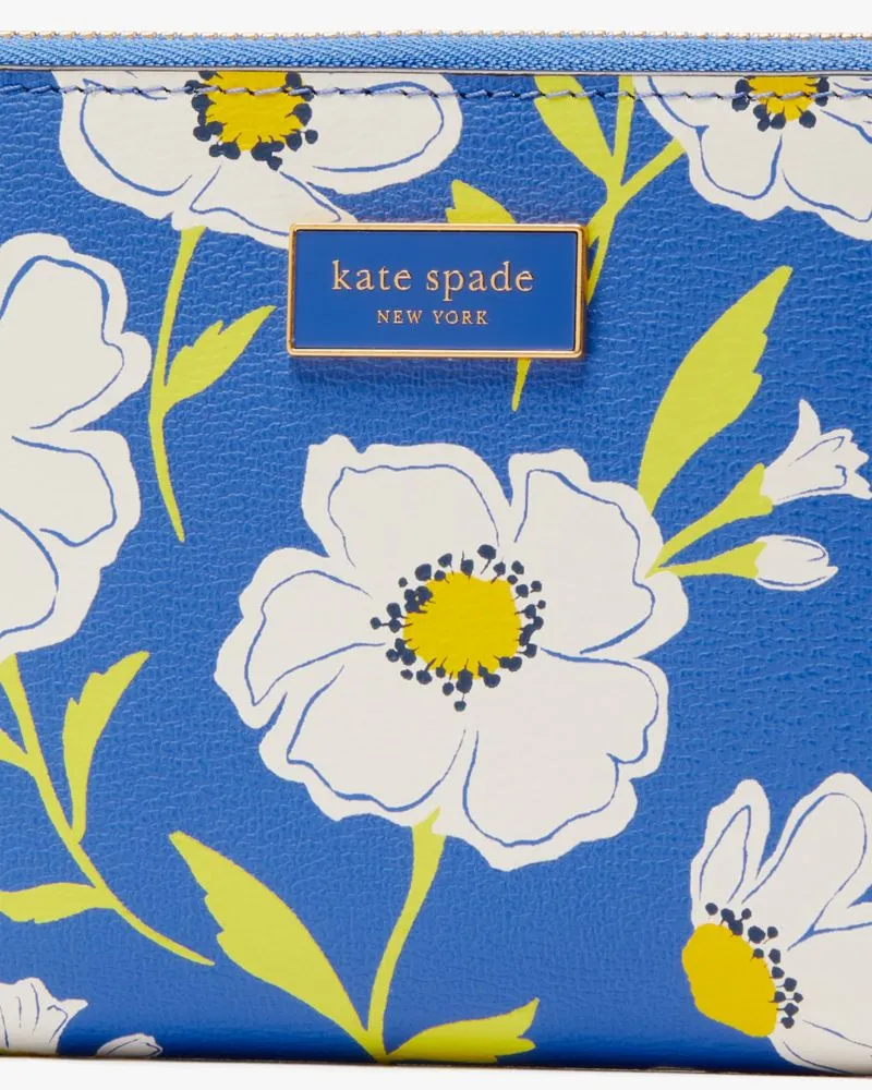 Katy Sunshine Floral Textured Leather Medium Zip-around Wallet sold by Kate Spade product image thumbnail 4