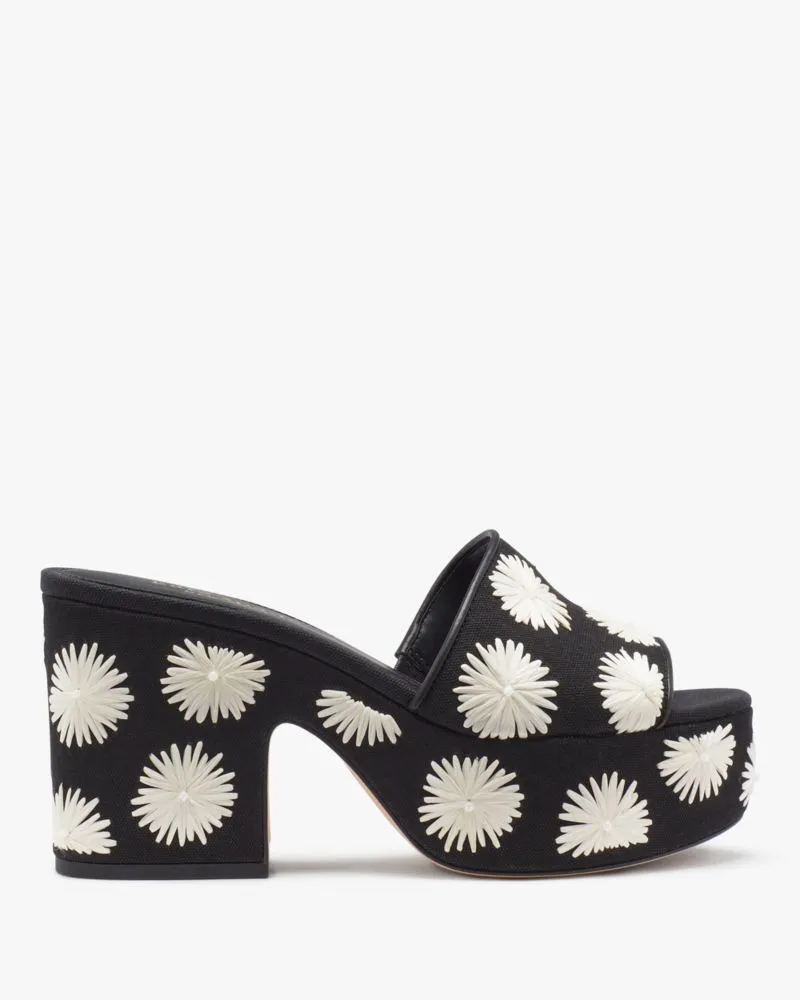 Ibiza Pom Pom Floral Sandals sold by Kate Spade