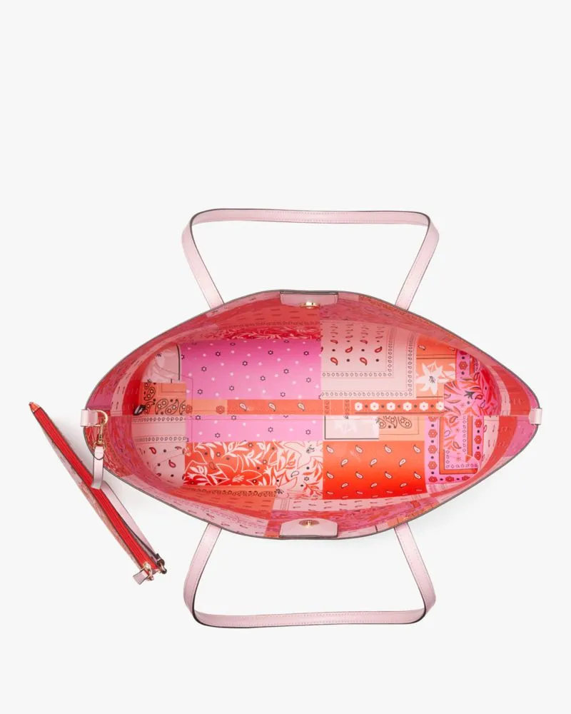 Bleecker Bandana Patchwork Pop Printed Large Tote sold by Kate Spade product image thumbnail 2