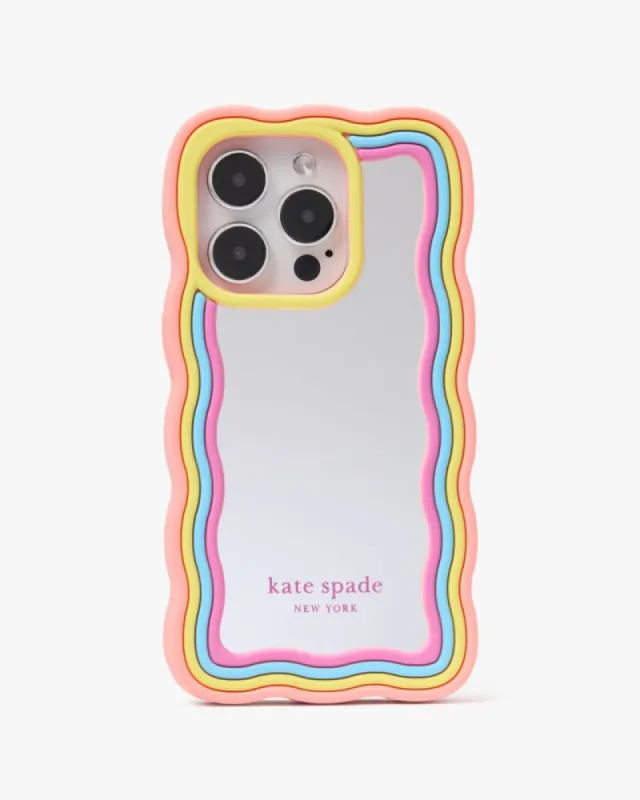 Rainbow Mirrored iPhone 15 Pro Case sold by Kate Spade