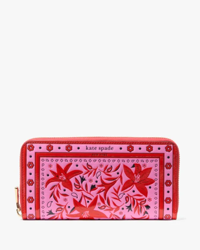 Morgan Bandana Zip-around Continental Wallet sold by Kate Spade