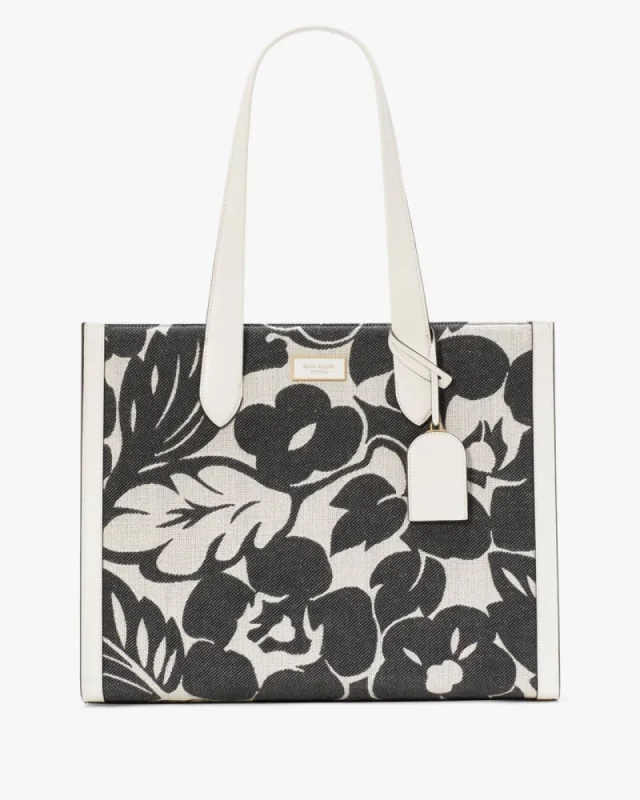 Manhattan Tropical Foliage Canvas Jacquard Over The Shoulder Tote sold by Kate Spade
