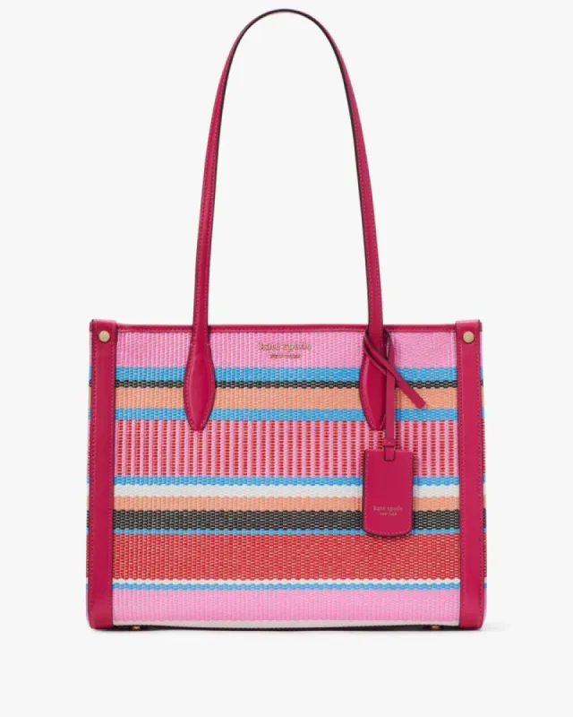 Market Striped Woven Straw Medium Tote sold by Kate Spade