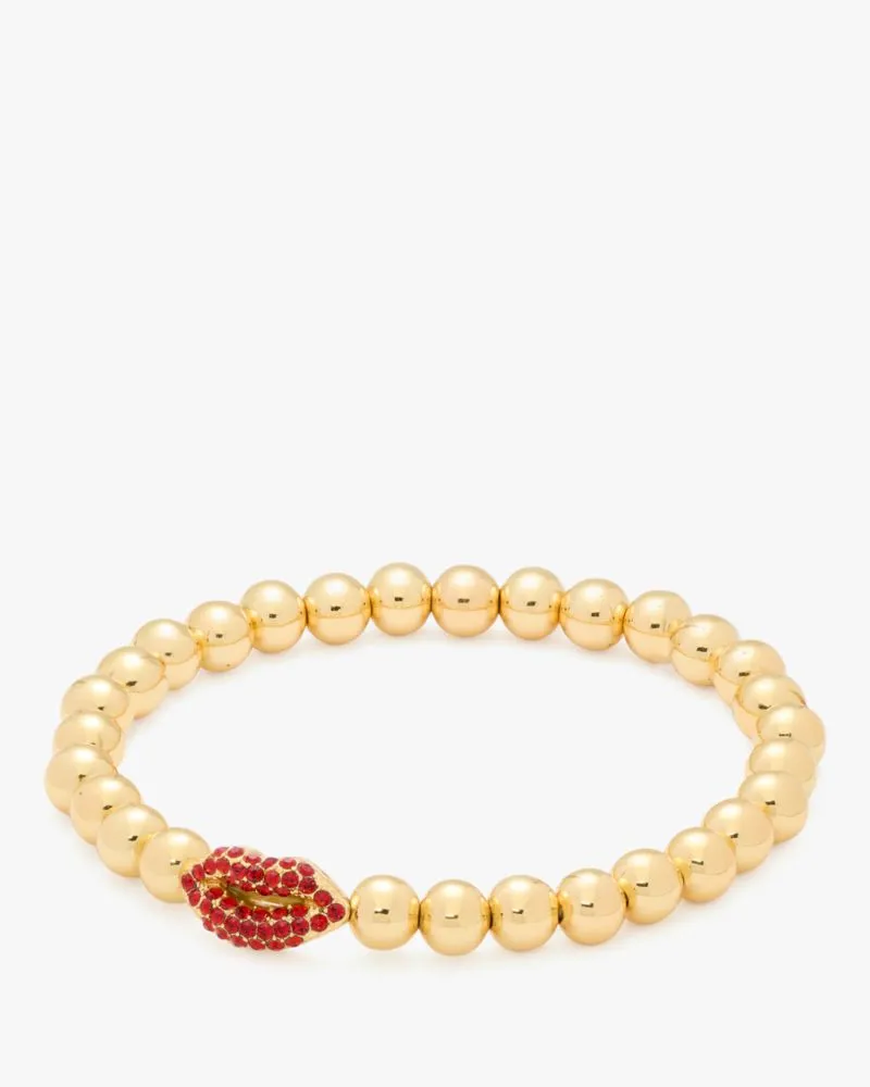 Rainbow Joy Lip Charm Stretch Bracelet sold by Kate Spade