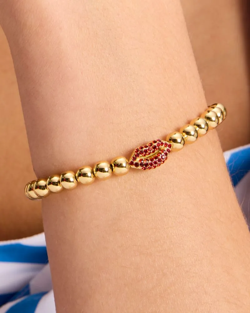 Rainbow Joy Lip Charm Stretch Bracelet sold by Kate Spade product image thumbnail 2