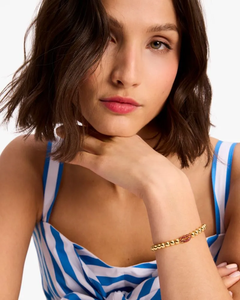 Rainbow Joy Lip Charm Stretch Bracelet sold by Kate Spade product image thumbnail 3