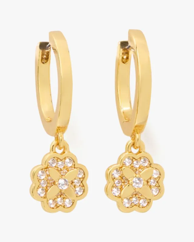 Heritage Bloom Huggie Drop Earrings sold by Kate Spade