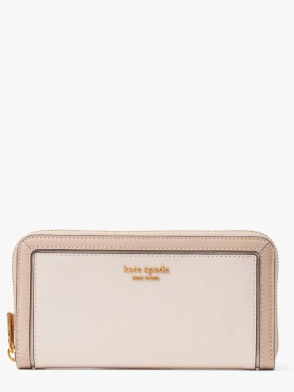 Morgan Colorblocked Zip-around Continental Wallet made by Kate Spade