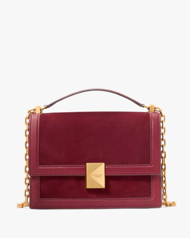 Deco Pebbled Leather & Suede Chain Shoulder Bag sold by Kate Spade