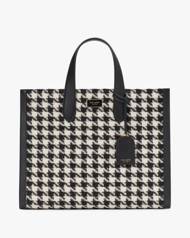 Manhattan Houndstooth Tweed Large Tote sold by Kate Spade