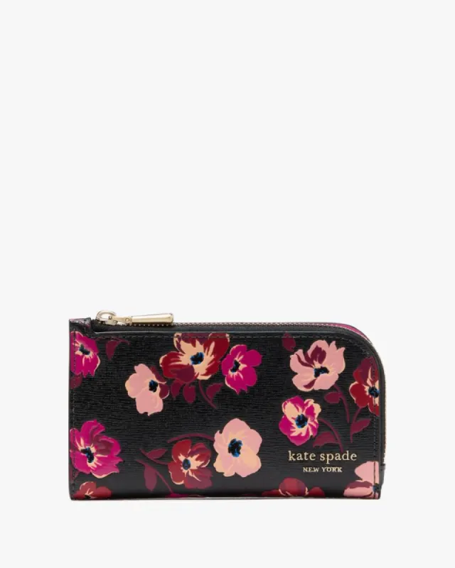 Devin Fall Poppies Small Slim Bifold Wallet sold by Kate Spade
