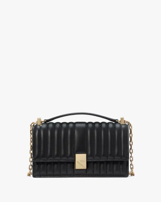 Deco Quilted Mini Flap Chain Crossbody made by Kate Spade