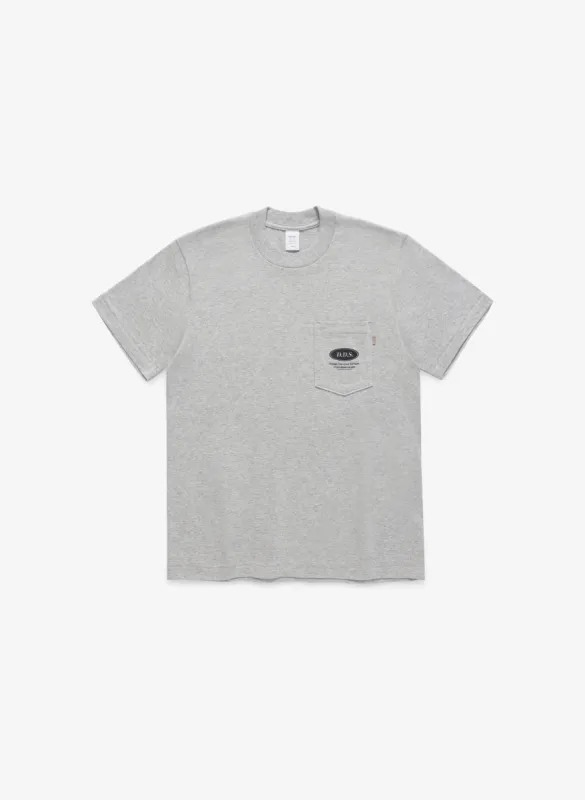 J90 DDS T-Shirt Pocket - Light Grey Mix sold by JJJJound