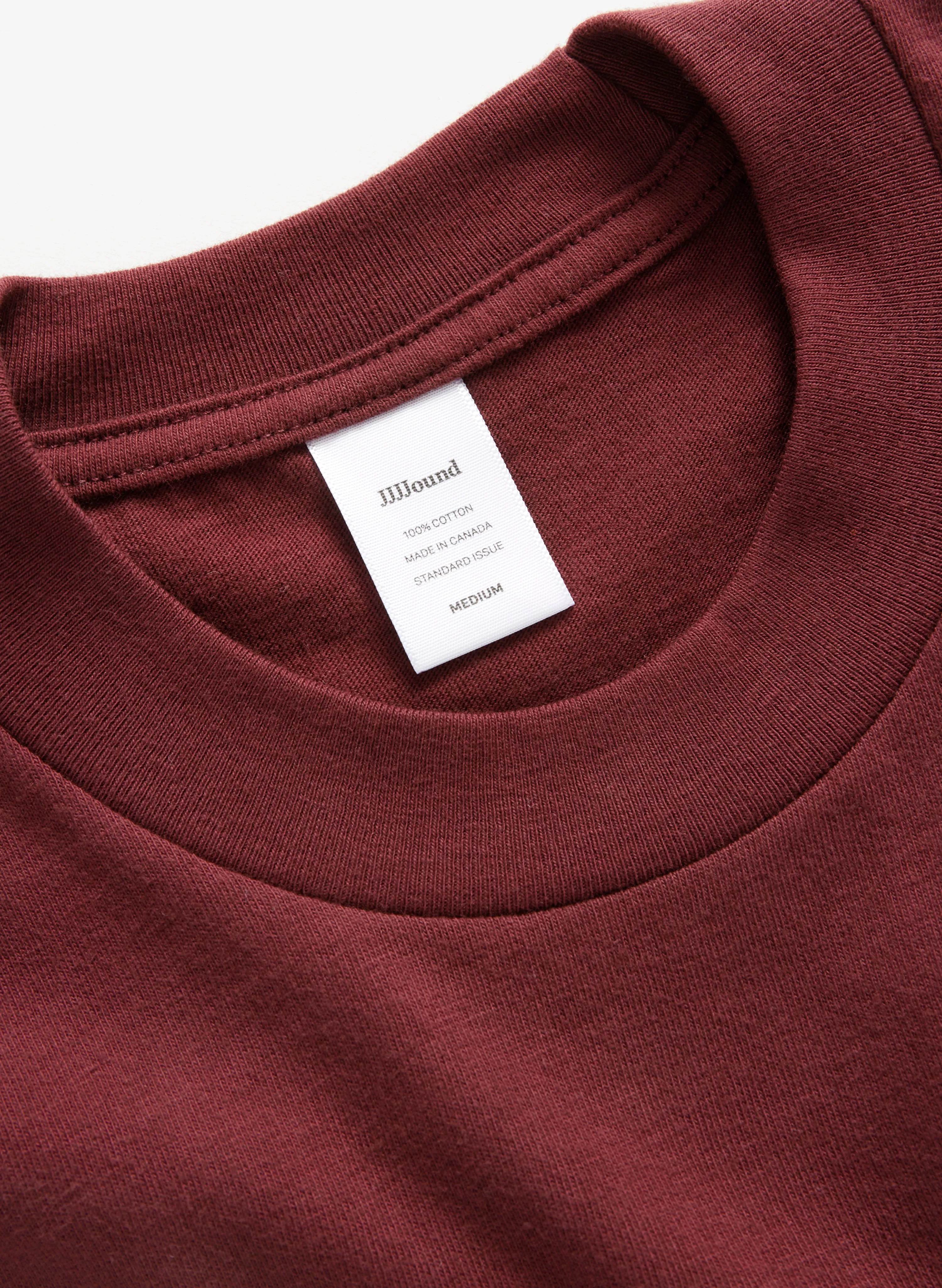 J90 T-Shirt Pocket - Burgundy sold by JJJJound product image thumbnail 2