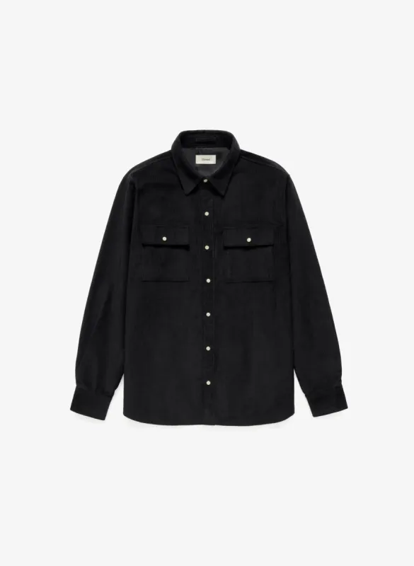 Lined Corduroy Overshirt - Black sold by JJJJound