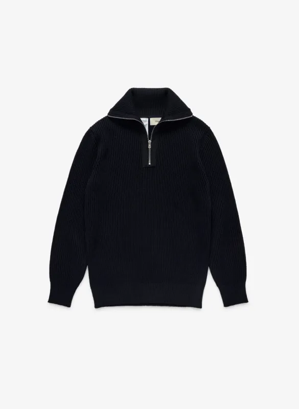 J2000 Quarter Zip - Black French Terry | Parallel