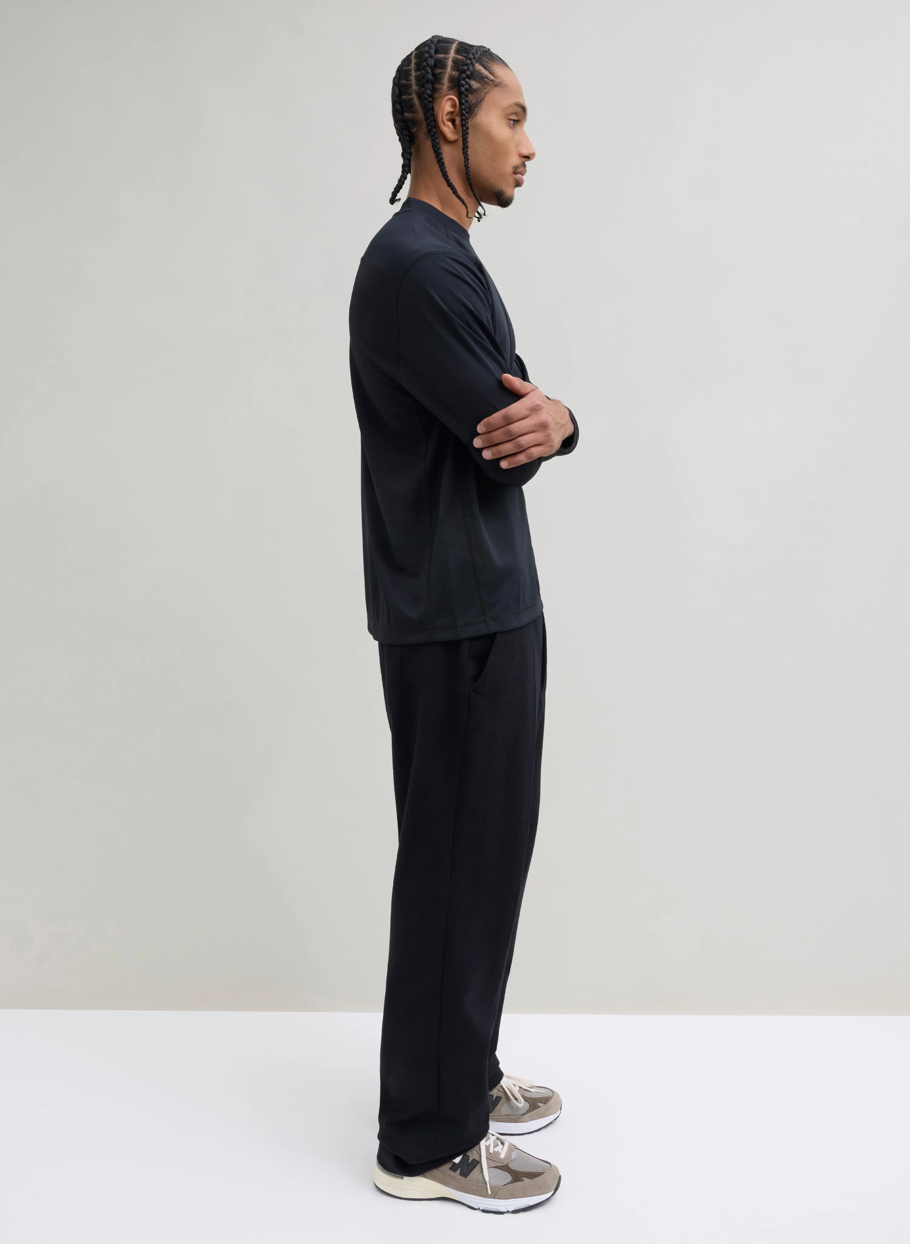 Heavy Wool Trousers Wide - Black sold by JJJJound product image thumbnail 2
