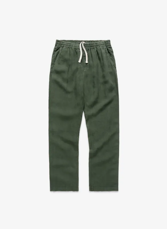 Weekend Linen Pants - Forest Green sold by JJJJound