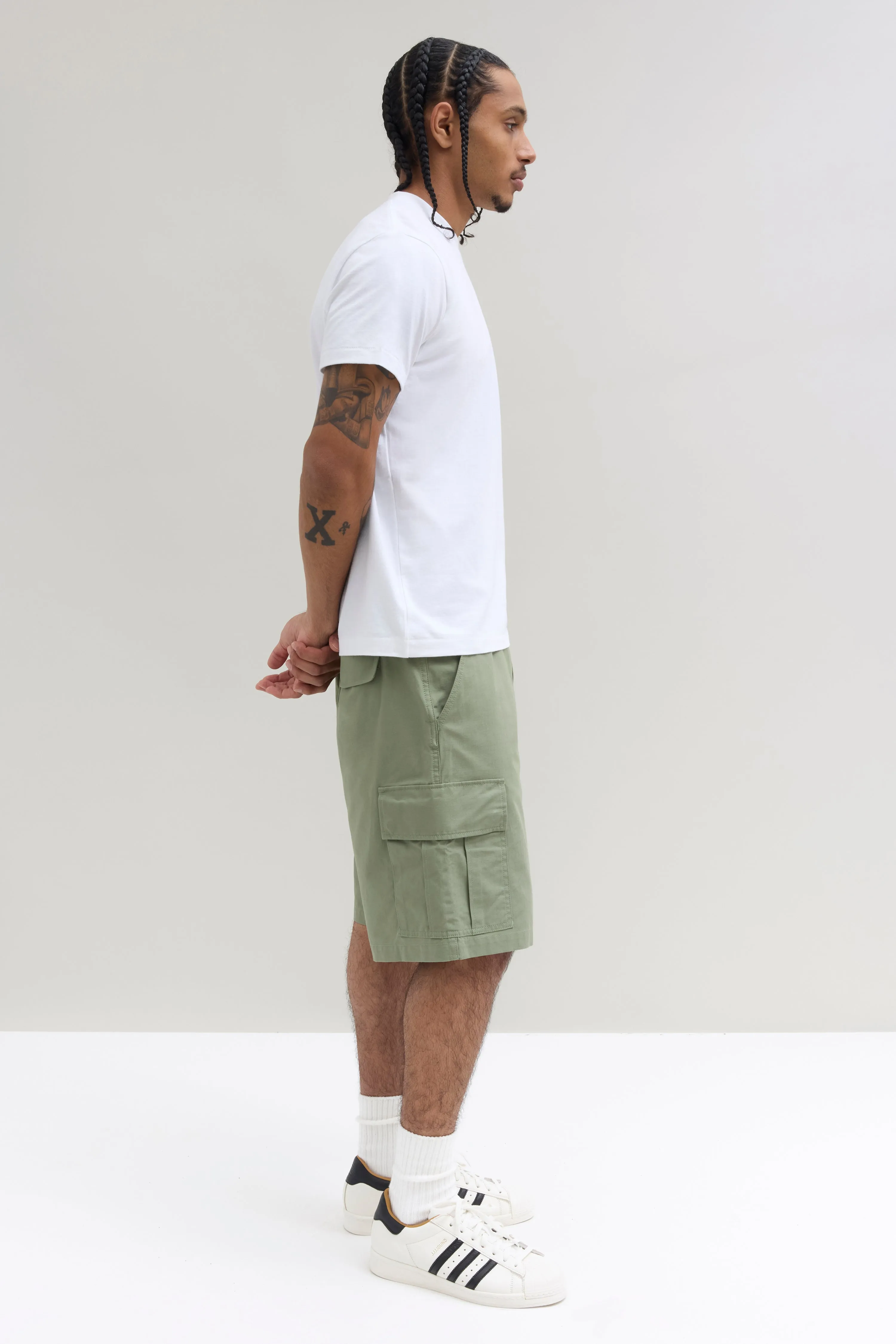 Lightweight Cargo Shorts - Light Olive sold by JJJJound product image thumbnail 4