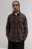Plaid Flannel Overshirt - Forest Green/Burgundy sold by JJJJound