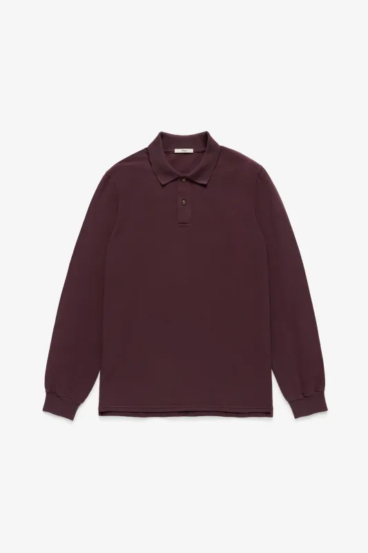 Longsleeve Polo Shirt - Burgundy sold by JJJJound
