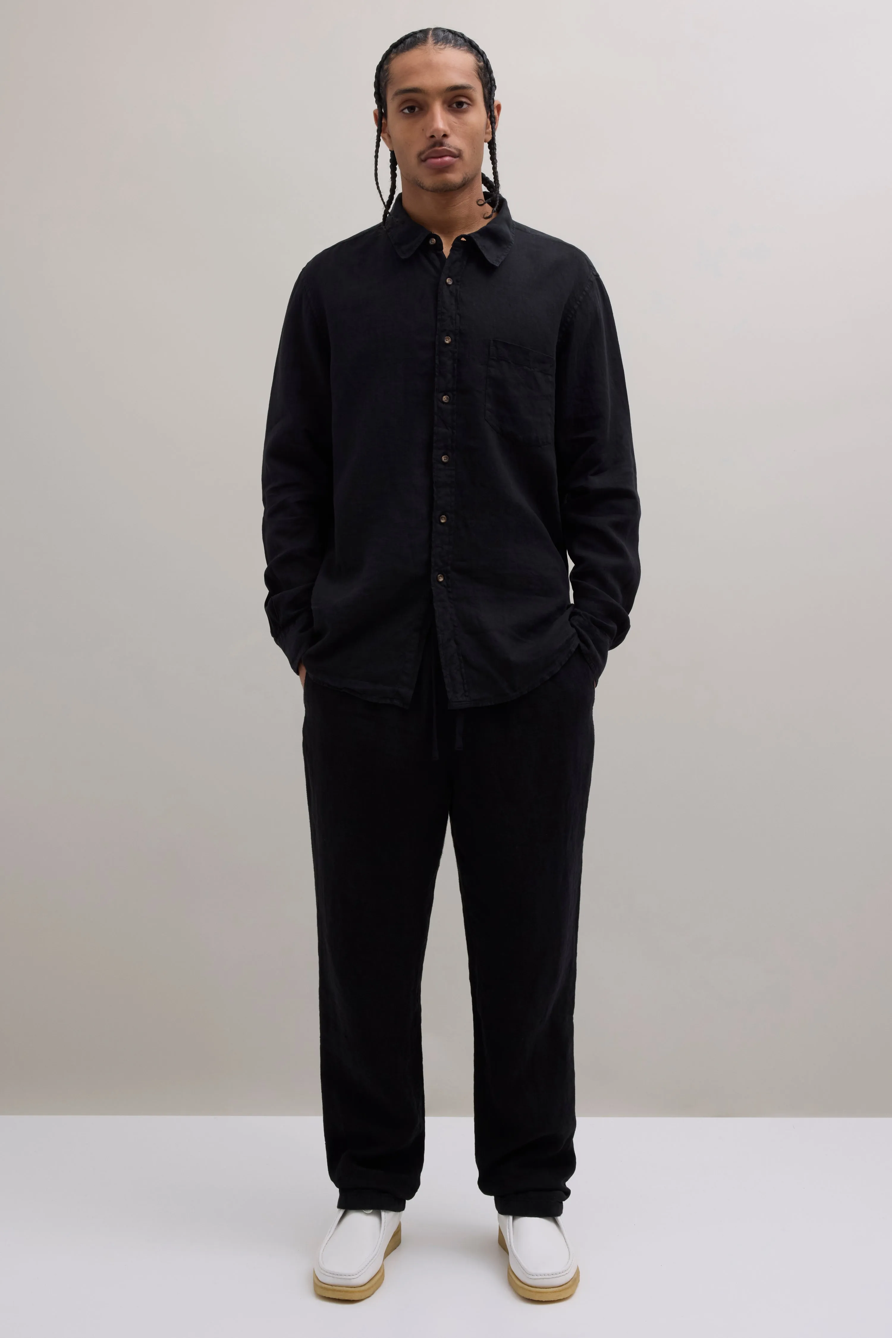 Linen Shirt - Black sold by JJJJound product image thumbnail 4