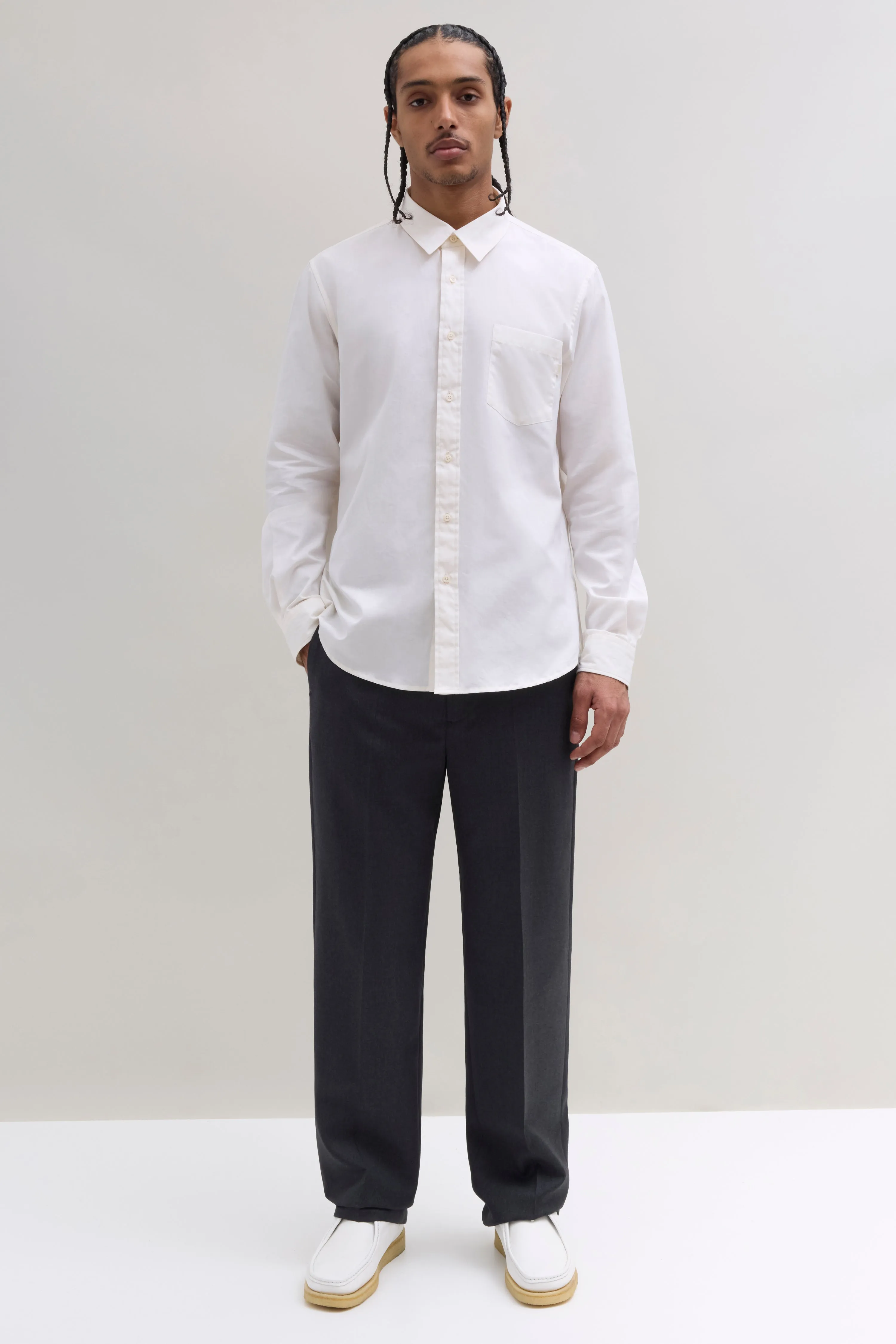 Poplin Shirt - Cream sold by JJJJound product image thumbnail 4
