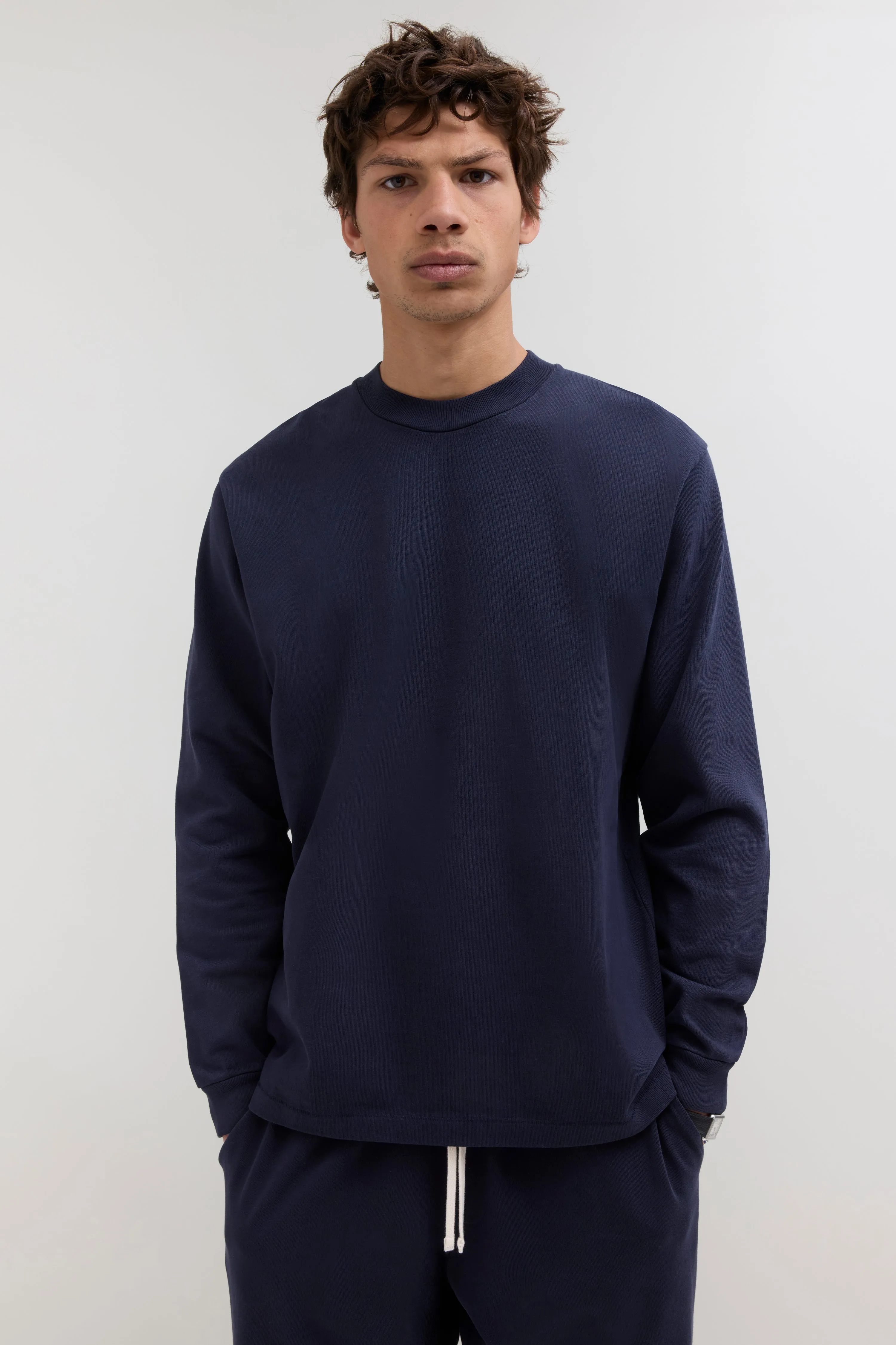 Heavyweight Jersey Longsleeve - Navy sold by JJJJound product image thumbnail 2