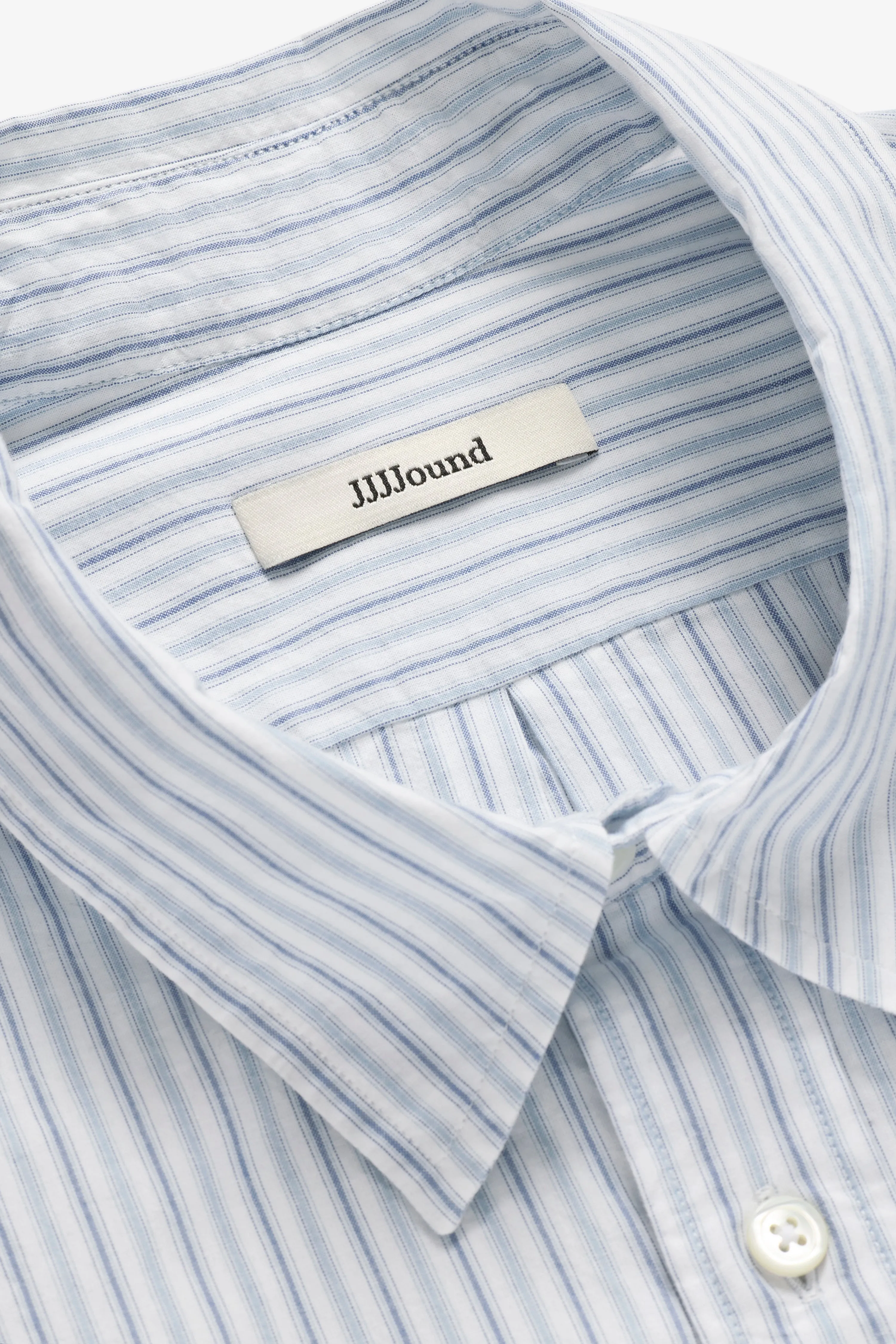 Striped Shortsleeve Shirt - White/Blue sold by JJJJound product image thumbnail 3