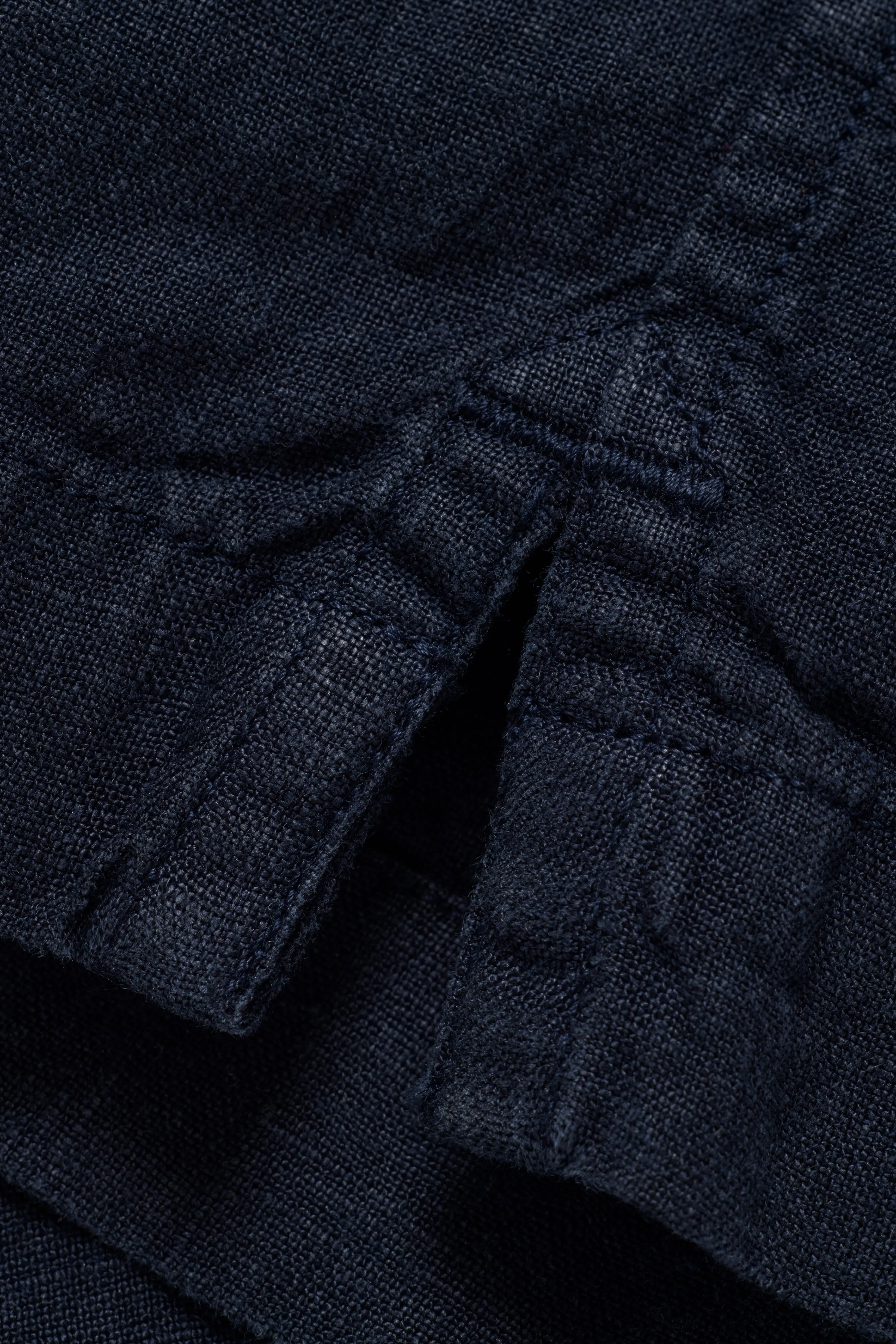 Weekend Linen Shirt - Navy sold by JJJJound product image thumbnail 4