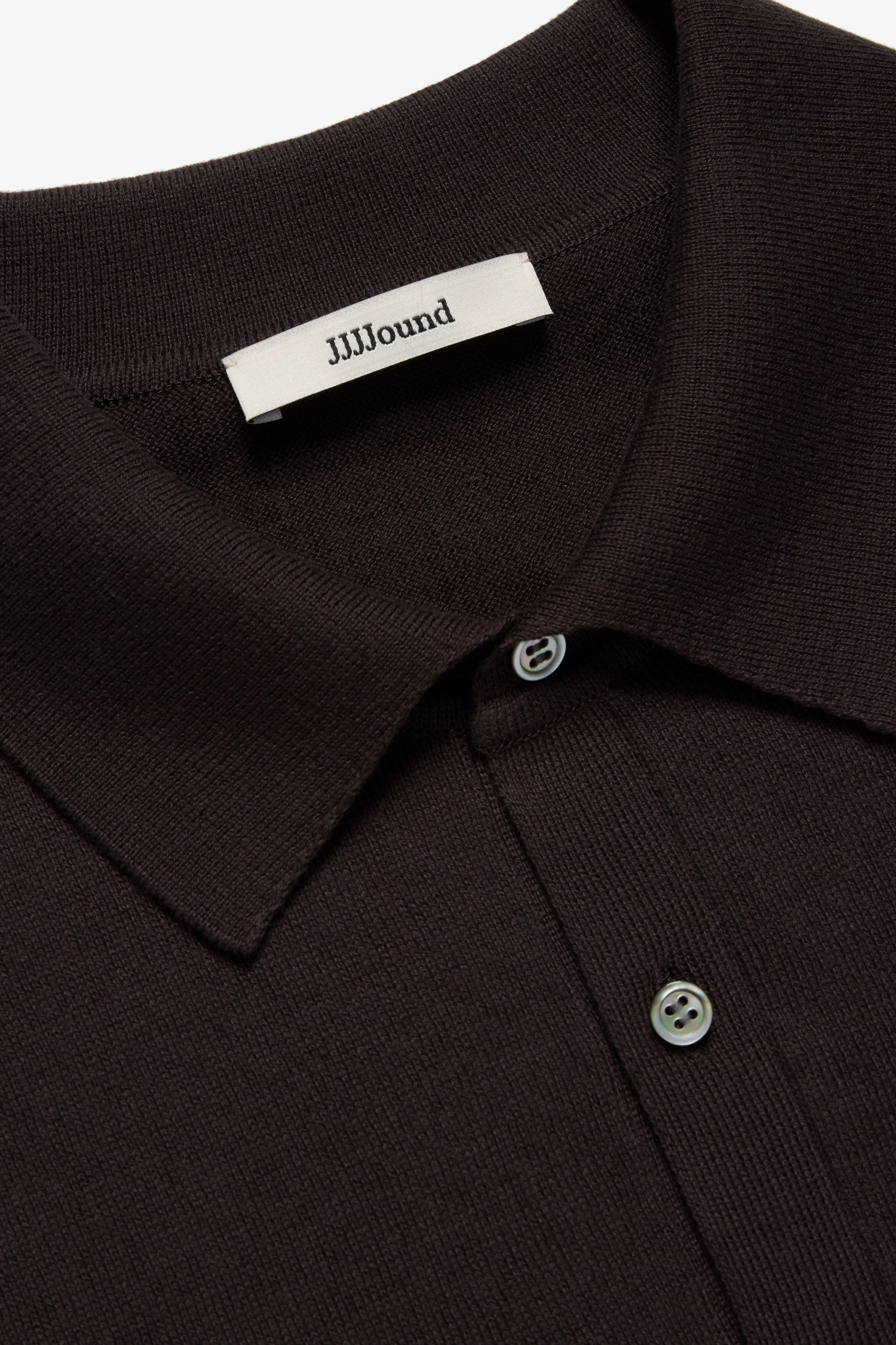 Knit Cotton Polo - Brown sold by JJJJound product image thumbnail 3