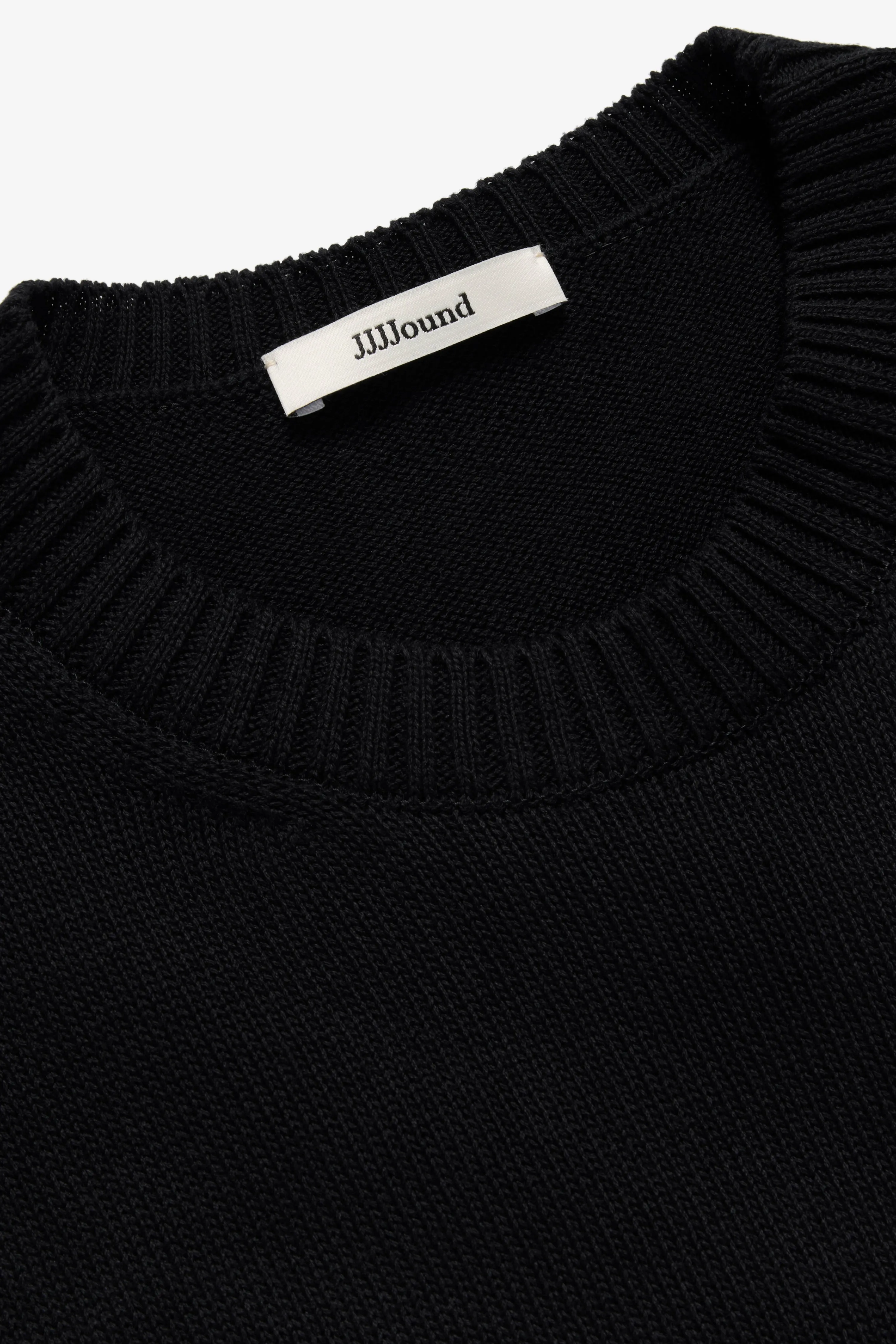 Knit Cotton Crewneck - Black sold by JJJJound product image thumbnail 3