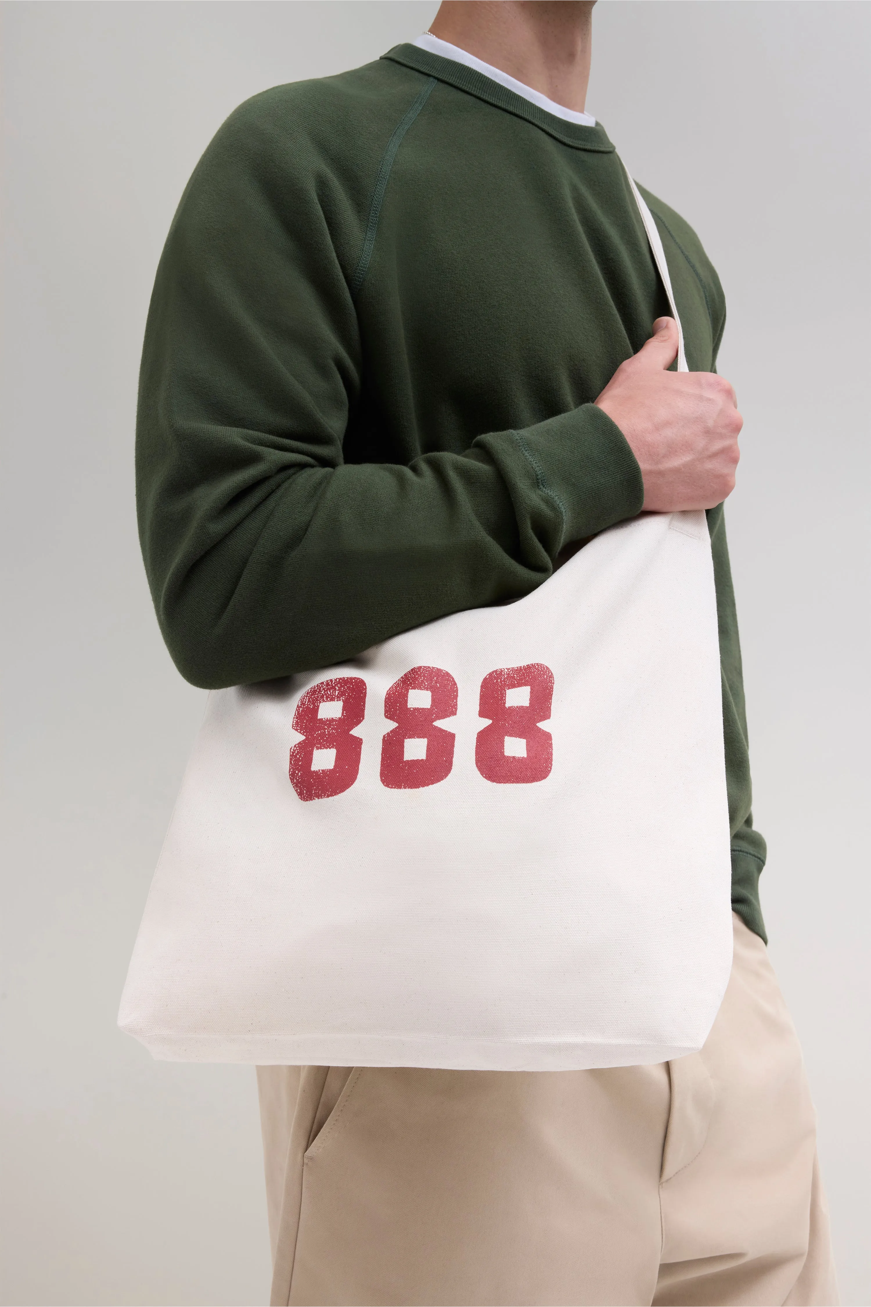 888 Logo Messenger Tote - Natural sold by JJJJound product image thumbnail 2