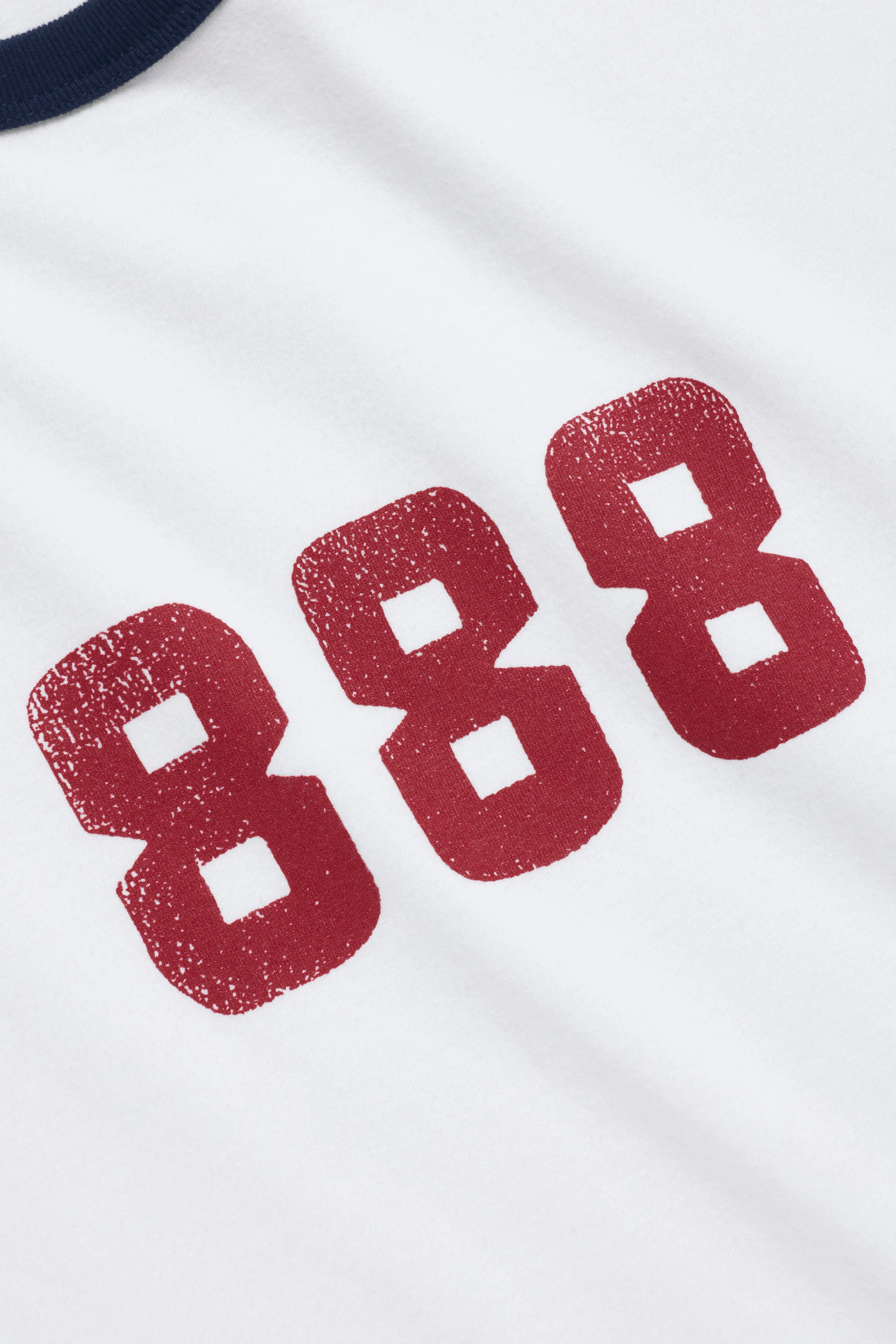 888 Ringer T-Shirt - White/Midnight sold by JJJJound product image thumbnail 3