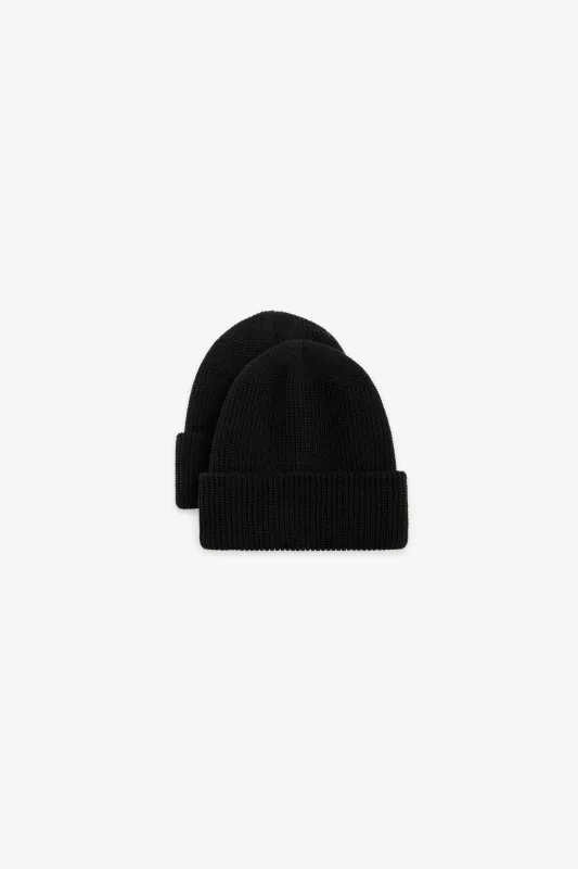 2 Pack Watch Cap Beanie - Black sold by JJJJound