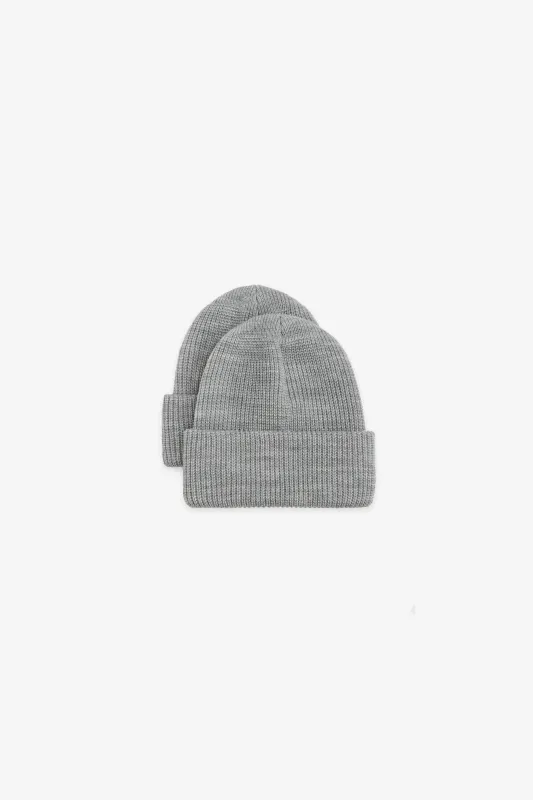 2 Pack Watch Cap Beanie - Grey sold by JJJJound
