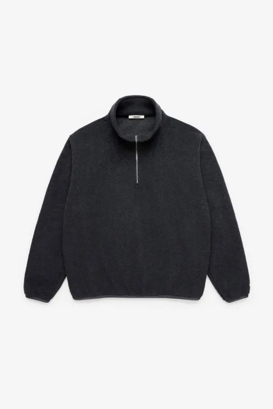 Quarter Zip Camper Polar - Charcoal sold by JJJJound